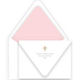 Multicolor Watercolor Floral Cross Baptism Invitation