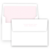 Watercolor Pink Dotted Monogram Lined Women's Stationery