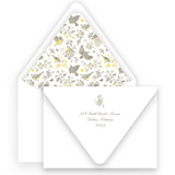 Vintage Yellow Bird Toile Lined Women's Stationery