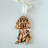 Cavalier King Charles Ruby Acrylic Christmas Dog Ornament