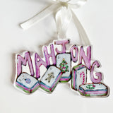 Mahjong Christmas Acrylic Christmas Ornament