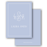 Simple Flourish Monogram with Border Women's Enclosure Card