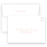 Girl's Pink Classic Border Birth Announcement