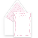 Girl's Watercolor Ribbon Border Barbie Inspired Landscape Stationery