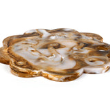 Scallop Cheese Board | Brown Hand-Poured Resin | 9 Inch