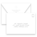 Blue Decorative Cross Baptism Invitation