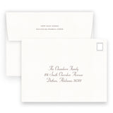 Brown Feather Detail with Border Rehearsal Dinner Invitation