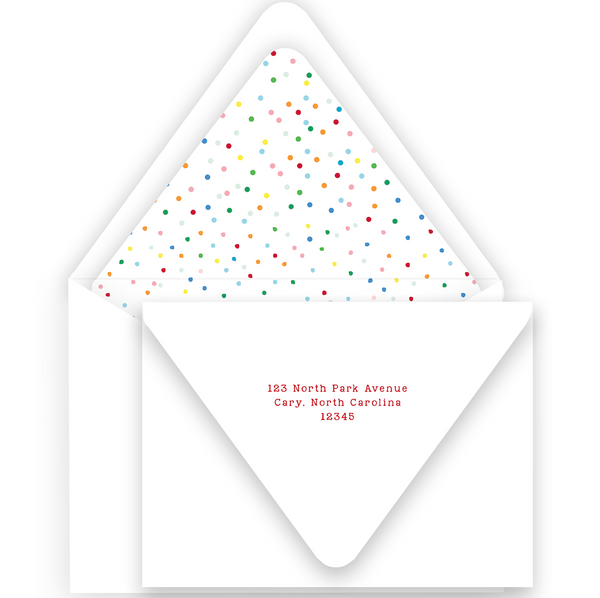 Sprinkles & Confetti SIX Kids Birthday Party Invitation