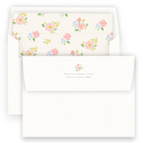 Watercolor Pink Ribbon with Florals Baby Shower Invitation
