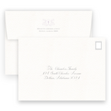 Lilac Crest with Cross Baptism Invitation