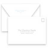 Boy's Blue Botanical Crest Birth Announcement