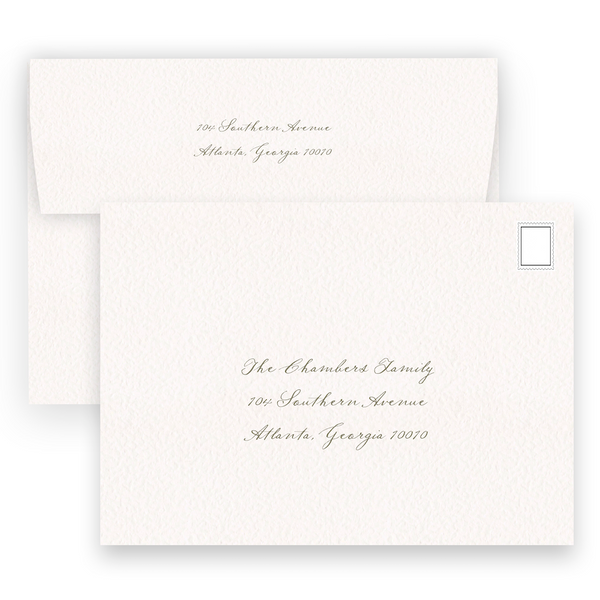 Vintage Floral Border with Script Bridal Luncheon Invitation