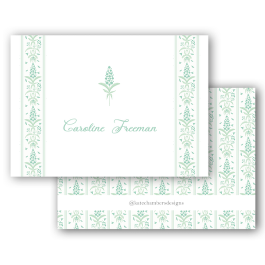 Mint Green Botanical Floral Landscape Women's Enclosure Card