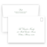 Lilac and Green Simple Script "Merry Christmas" Portrait Holiday Card