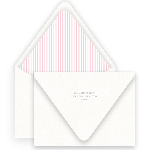 Light Pink Simple Cross & Border Baptism Invitation