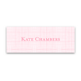 Girl's Pink Gingham Vinyl Sticker Label