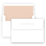 Girl's Tan Vintage Botanical Crest Birth Announcement