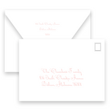 Girl's Pink Classic Border Birth Announcement