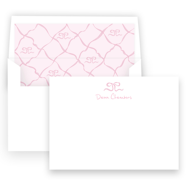 Girl's Watercolor Ribbon Border Barbie Inspired Landscape Stationery