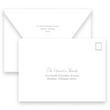 Girl's Pink Laurel Border Birth Announcement