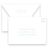 Boy's Blue Monogram Feather Wreath Birth Announcement