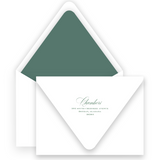 Green Greek Key Portrait Holiday Card