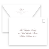 Maroon and Blue "Peace on Earth" Landscape Holiday Card