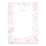 Women's Wildflower Botanical Border Custom Notepad