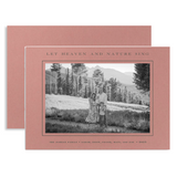 "Let Heaven and Nature Sing" Landscape Foil Printed Photo Attached Holiday Card