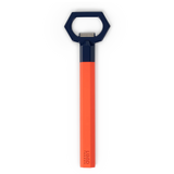 Lund London orange and navy hexagon bottle opener
