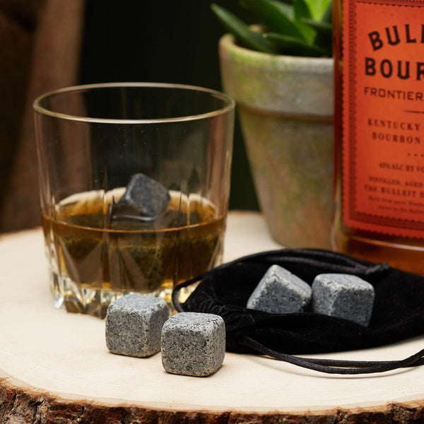 Two's Company Rock Your Bar Whiskey Stones and Storage Bag