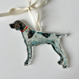GSP standing Acrylic Christmas Dog Ornament