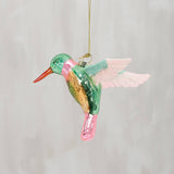 Glass Hummingbird Ornament