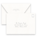 Blue Simple Cross & Border Baptism Invitation