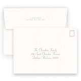 Peach Simple Cross & Border Baptism Invitation