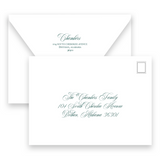 Forest Chartreuse Double Wavy Border Portrait Holiday Card