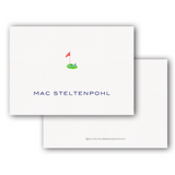 Watercolor Golf Flag Simple Enclosure Card