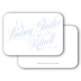 Simple Slanted Script Landscape Women's Enclosure Card