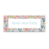 Girl's Bold Floral Vinyl Sticker Label