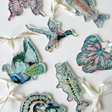 Chasing Rainbows trout Acrylic Christmas Ornament