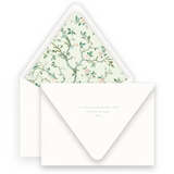 Floral Mint Chinoiserie Style Lined Women's Stationery