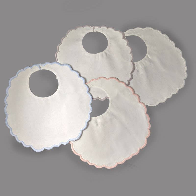 Double Thick Scallop Baby Bibs