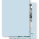 Script Blue & Emerald Green "Merriest Little Christmas" Portrait Holiday Card