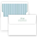 Script Blue & Emerald Green "Merriest Little Christmas" Portrait Holiday Card