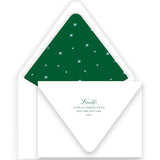 Script Blue & Emerald Green "Merriest Little Christmas" Portrait Holiday Card