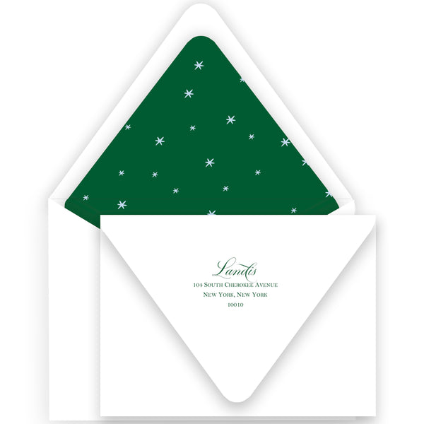 Script Blue & Emerald Green "Merriest Little Christmas" Portrait Holiday Card