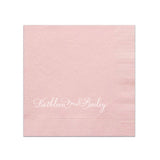 Custom Simple Couple's Script Name Printed Cocktail Napkins