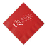 White on Red "Roll Tide" Alabama Gameday Foil Print Cocktail Napkins, set of 20