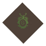 Custom Deer Mount Wreath Monogram Printed Cocktail Napkins