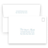 Blue Ribbon Wreath Holiday Card / Birth Announcement